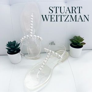 STUART WEITZMAN  Pearl Clear Jelly Sandals Size 8